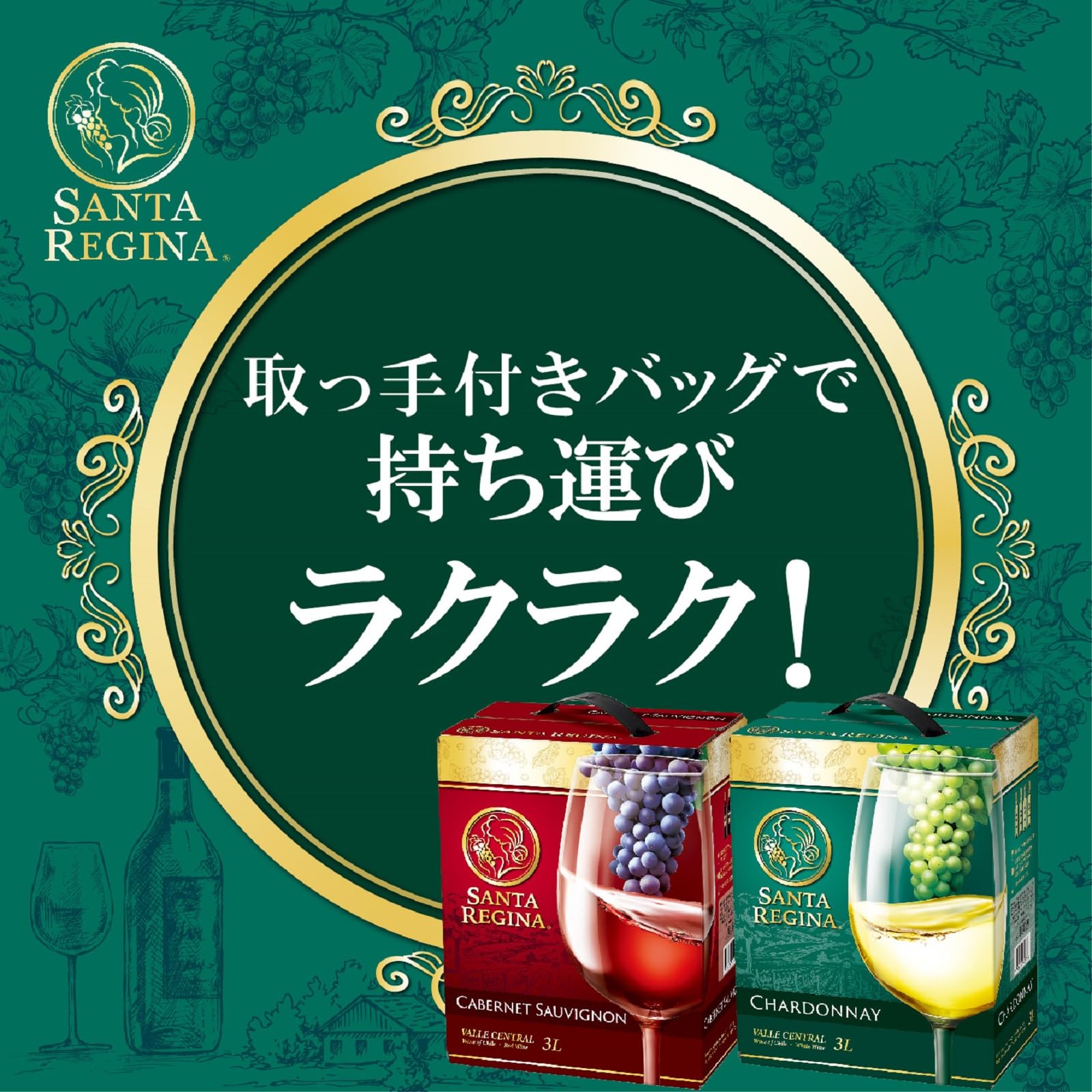 Amazon.co.jp: サンタ・レジーナ カベルネソーヴィニヨン 箱入りワイン